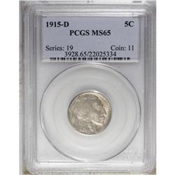 1915-D 5C MS65 PCGS. Light champagne patina graces thi 