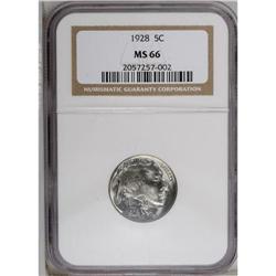 1928 5C MS66 NGC. Nicely struck overall with pretty bl 