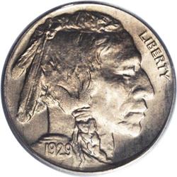 1929-D 5C MS66 PCGS. This satiny Premium Gem has light 