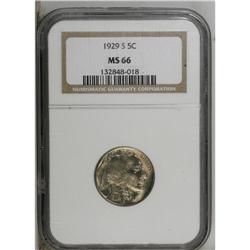 1929-S 5C MS66 NGC. A frosty Gem example with brillian 