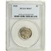 Image 3 : 1935 5C MS67 PCGS. This sharply struck Buffalo has sat 