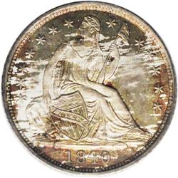 1840 H10C No Drapery MS67 PCGS. This example displays 