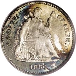 1860 H10C MS67 PCGS. Highly lustrous, near-pristine su 