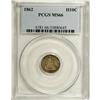 Image 1 : 1862 H10C MS66 PCGS. A lustrous piece with slate-gray 
