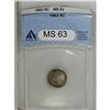 Image 1 : 1863 H10C MS63 ANACS. Select and nicely struck with pr 