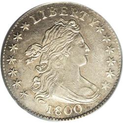 1800 10C AU53 PCGS. JR-2, R.5. Two varieties of 1800 d 