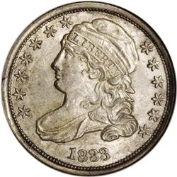 1833 10C MS64 NGC. JR-9, R.2. This variety is most eas 
