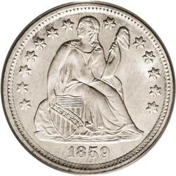 1859 10C MS67 PCGS.. The 1859 is common in lower grade 