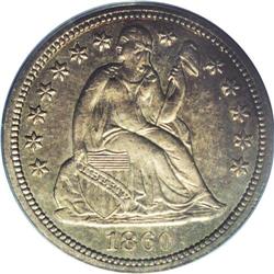 1860-S 10C MS62 PCGS. While not especially rare as suc 