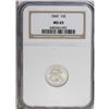 Image 1 : 1860 10C MS65 NGC. Pleasing luster radiates from both 