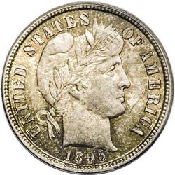 1895-S 10C MS64 PCGS. Intensely lustrous surfaces are 