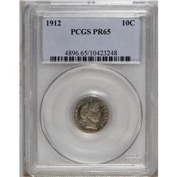 1912 10C PR65 PCGS. A deeply reflective piece with dap 
