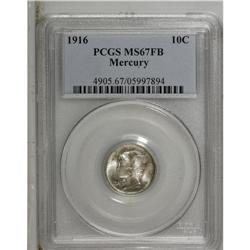 1916 10C MS67 Full Bands PCGS. The boldly struck obver 