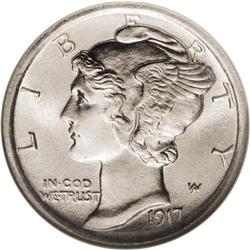 1917 10C MS67 Full Bands NGC. This Superb Gem exhibits 