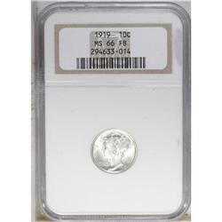 1919 10C MS66 Full Bands NGC. Sharply detailed and bri 