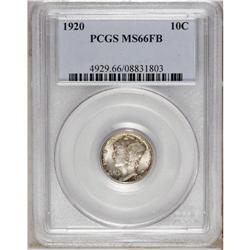 1920 10C MS66 Full Bands PCGS. Crisply struck for this 
