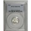 1923 10C MS67 Full Bands PCGS. Thin ice-blue patina gr 