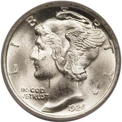 1924 10C MS67 Full Bands PCGS. This brilliant Superb G 