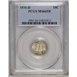 1931-D 10C MS66 Full Bands PCGS. Intensely lustrous su 