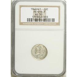 1942/1 10C AU50 NGC. A lightly worn example of this pr 