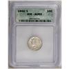 1942/1 10C AU53 ICG. This gold-gray piece has light hi 