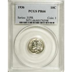 1936 10C PR66 PCGS. This fully brilliant Gem first-yea 