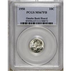 1950 10C MS67 Full Bands PCGS. Highly lustrous with ap 