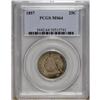 Image 1 : 1857 25C MS64 PCGS. Thick green, gold, and gray patina 