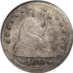 1873-CC 25C Arrows--Damaged--ANACS. Fine 12 Details. A 