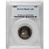 Image 1 : 1883 25C PR64 Cameo PCGS. Vivid blue, amber, and cherr 