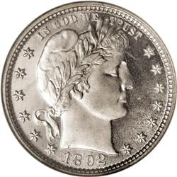 1892 25C MS67 S Prooflike NGC. Type One Reverse. A sp 