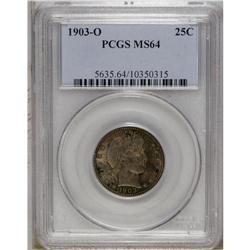 1903-O 25C MS64 PCGS. A lustrous and well-defined piec 