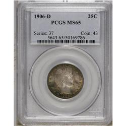 1906-D 25C MS65 PCGS. A well struck century-old Gem th 