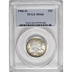 1906-O 25C MS66 PCGS. Fresh, original luster is the ha 