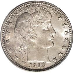 1913-D 25C MS66 PCGS. Golden-brown, olive, and dove-gr 