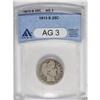 Image 1 : 1913-S 25C AG3 ANACS. Heavily worn but easily recogniz 