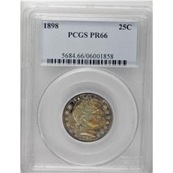 1898 25C PR66 PCGS. Moderately reflective and boldly s 