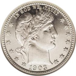 1903 25C PR68 Cameo NGC. Thick frost across the device 