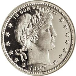 1907 25C PR67 Ultra Cameo NGC. This Superb proof is a 