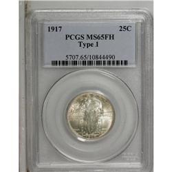 1917 25C Type One MS65 Full Head PCGS. A solidly struc 