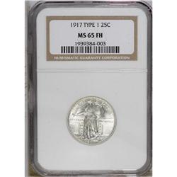 1917 25C Type One MS65 Full Head NGC. A highly lustrou 