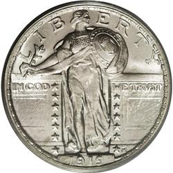 1919 25C MS66 Full Head PCGS. A gently toned and pleas 