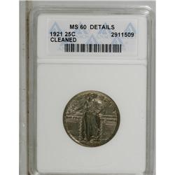 1921 25C --Cleaned--ANACS. MS60 Details. The luster is 