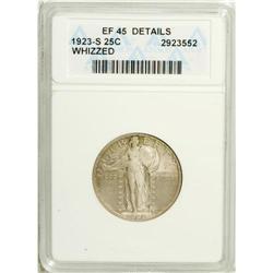 1923-S 25C --Whizzed--ANACS. XF45 Details. The strangel 