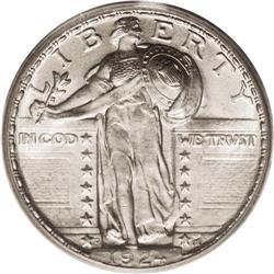 1924-D 25C MS65 Full Head PCGS. The typical 1924-D Sta 