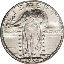 1924-S 25C MS66 PCGS. A well struck 1924-S quarter wit 