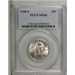 1930-S 25C MS66 PCGS. A well struck example, highly lu 