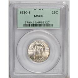 1930-S 25C MS66 PCGS. Champagne and lilac toning grace 