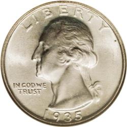 1935-S 25C MS67 NGC. This better date Superb Gem is at 