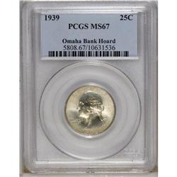 1939 25C MS67 PCGS. Intermittent reddish-tan toning ap 